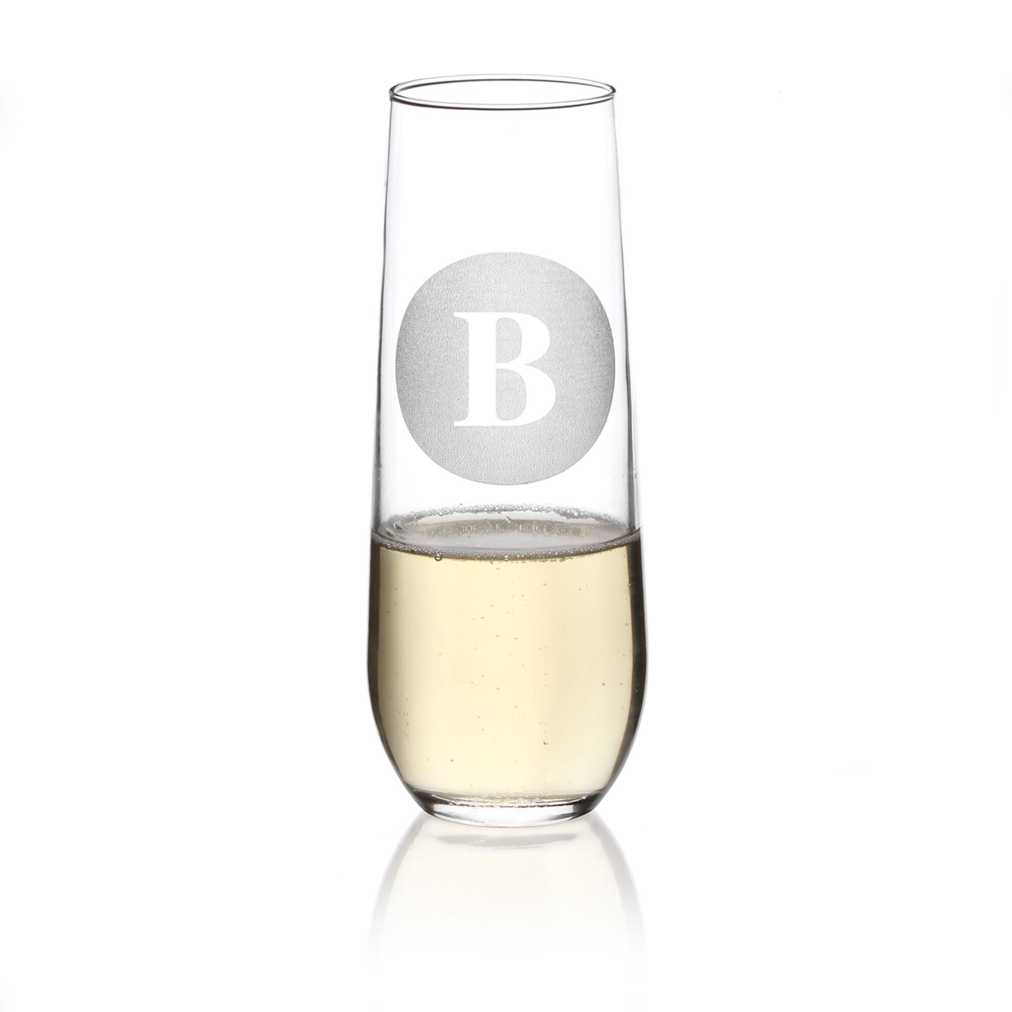 Hortense B. Hewitt Co. Monogram Stemless Champagne Flute